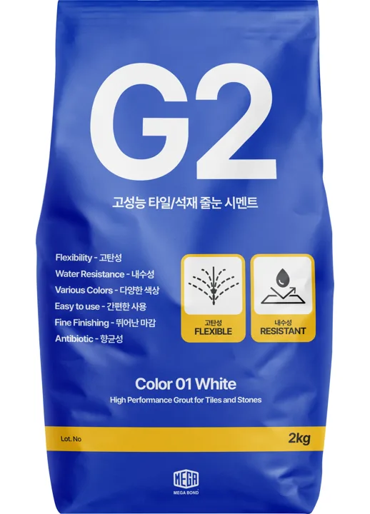 줄눈 색상 G2 줄눈시멘트 Color 01 White 2kg 포장