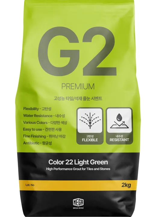 줄눈 색상 G2 줄눈시멘트 Color 22 Light Green 2kg 포장